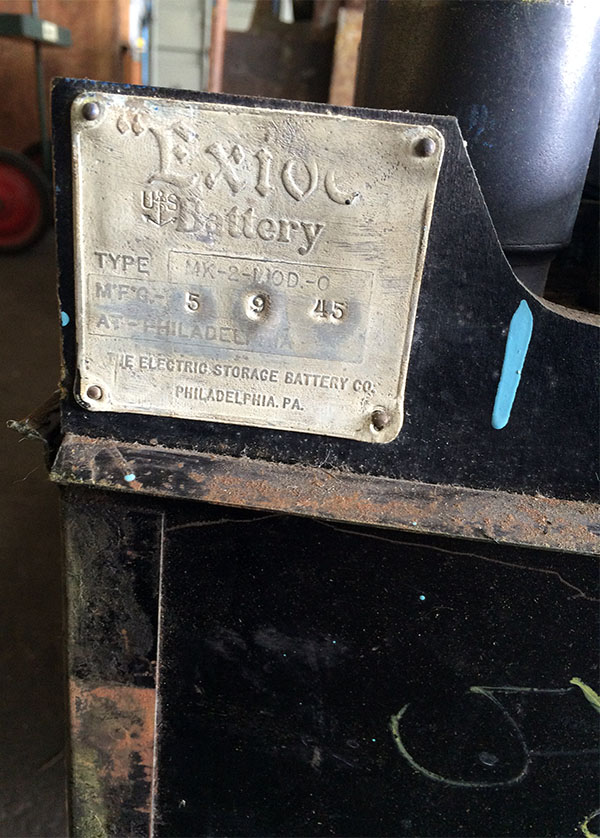 photo of battery data plate