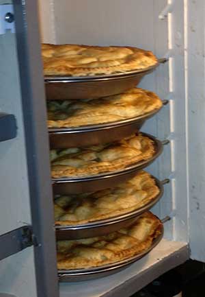 pies in the pie rack