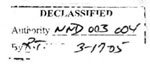 Declassified, Authority NND 003 004, by R.T. 3-17-05