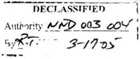 
DECLASSIFED
Authority NND 003 004
By R.T. 3-17-05
