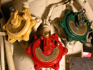 Photo of alarm contactors (switches).
